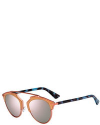 Christian Dior Dior So Real Brow Bar Mirrored Sunglasses Peach