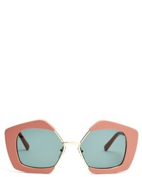 Marni Edge Hexagonal Frame Sunglasses