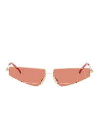 Fendi Gold And Red Ff M0054 Sunglasses