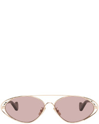 Loewe Gold Pink Metal Oval Sunglasses