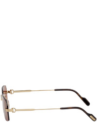 Cartier Gold Rimless Sunglasses