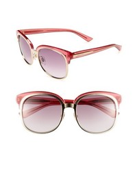 Gucci 56mm Sunglasses Gold Pink One Size