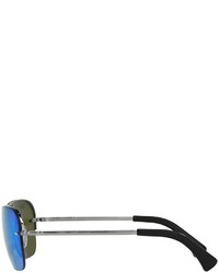 Ray-Ban Highstreet Rb3541 61mm Semi Rimless Rectangle Mirror Sunglasses