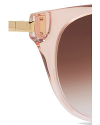 Thierry Lasry Hinky Cat Eye Acetate And Gold Tone Sunglasses Pastel Pink