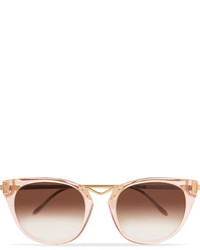 Thierry Lasry Hinky Cat Eye Acetate And Gold Tone Sunglasses Pastel Pink