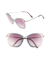 Tom Ford India 53mm Butterfly Sunglasses