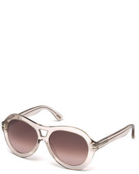 Tom Ford Isla Chunky Aviator Sunglasses