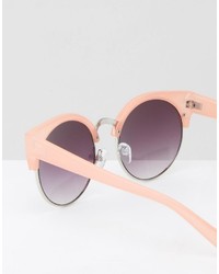 Jeepers Peepers Half Frame Cat Eye Sunglasses In Pink