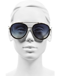 Jules 58mm Aviator Sunglasses Crystal Black White Gold