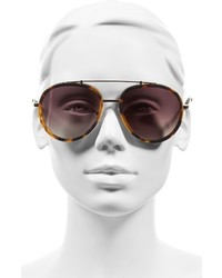 Jules 58mm Aviator Sunglasses Crystal Black White Gold