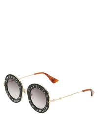 Gucci Laveugle Par Amour Round Sunglasses