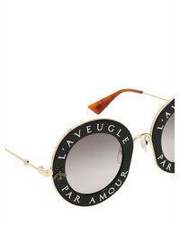 Gucci Laveugle Par Amour Round Sunglasses