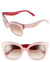 Kate Spade New York Amberly 54mm Cat Eye Sunglasses Brown Nude