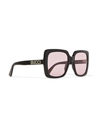 Gucci Oversized Crystal Embellished Square Frame Acetate Sunglasses