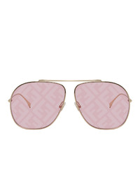 Fendi Pink Ff Aviator Sunglasses