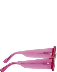 Dries Van Noten Pink Linda Farrow Edition Round Sunglasses