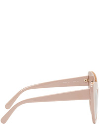 Stella McCartney Pink Mirrored Cat Eye Sunglasses