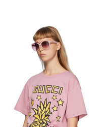 Gucci Pink Round Sunglasses
