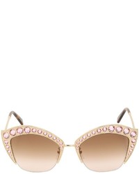 Gucci Pink Swarovski Cat Eye Sunglasses