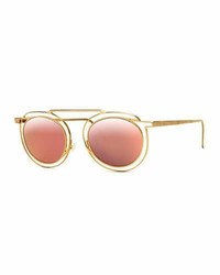 Thierry Lasry Potentially Cutout Round Sunglasses Pink