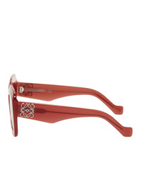 Loewe Red Acetate Rectangular Sunglasses