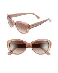 Tod's 56mm Cat Eye Sunglasses Shiny Melange Pink One Size