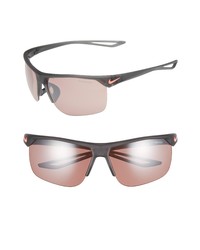 Nike Trainer E 67mm Oversize Sunglasses In Matte Grey At Nordstrom