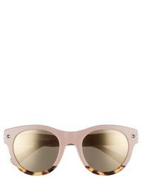 Valentino Garavani Valentino 51mm Round Sunglasses Pink Multi