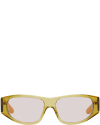 Dries Van Noten Yellow Linda Farrow Edition Rectangular Sunglasses