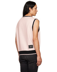 We11done Pink V Neck Vest