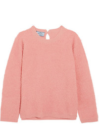 Prada Alpaca Blend Boucl Sweater Pink