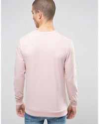 Asos Lightweight Muscle Sweatshirt In Pink