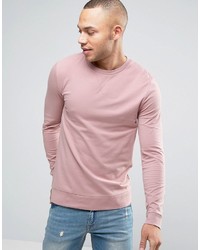 Asos Lightweight Muscle Sweatshirt In Pink