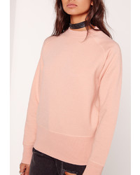 Missguided Tall Brushed Back Sweatshirt Pink
