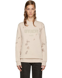 Givenchy Pink Destroyed Logo Pullover