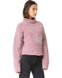 3.1 Phillip Lim Plaited Tweed Cropped Pullover
