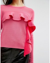Asos Sweater With Ruffle Front