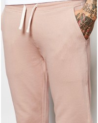 Asos Brand Skinny Joggers In Light Pink