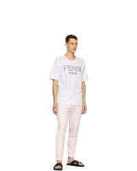 Fendi Pink Logo Waistband Lounge Pants