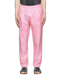 Dries Van Noten Pink Silk Cotton Trousers