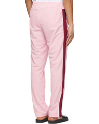 Palm Angels Pink Striped Classic Track Pants