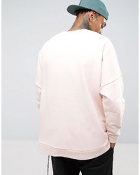 Asos Extreme Oversized Sweatshirt In Pink