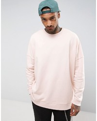 Asos Extreme Oversized Sweatshirt In Pink