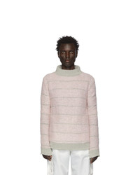Eckhaus Latta Grey And Pink Poodle Sweater