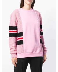 MSGM Knitted Panel Sweatshirt