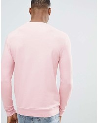 Asos Muscle Sweatshirt In Light Pink