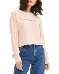 Topshop New York City Embroidered Sweatshirt