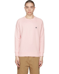 MAISON KITSUNÉ Pink Grey Fox Head Patch Classic Sweatshirt