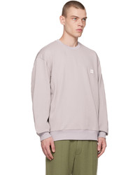 Solid Homme Purple Embroidered Back Sweatshirt