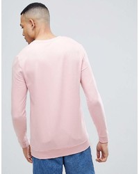 Asos Tall Muscle Sweatshirt In Light Pink